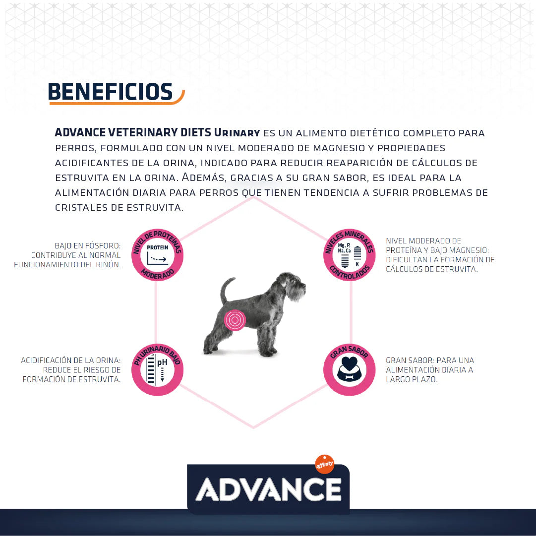 Advance Veterinary Diets - Urinary Alimento para perros con Problemas Urinarios - 12kg y 3kg