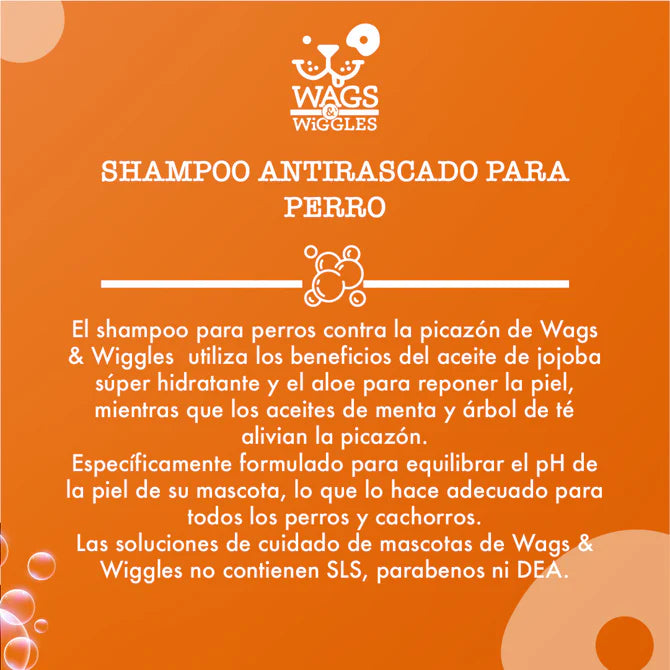 Shampoo Contra La Picazón Y El Rascado Para Perros Wags & Wiggles - 473 mL