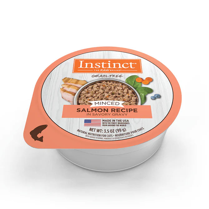 Alimento Instinct Original Minced Cups Para Gato, Sabor Salmón. 99 g