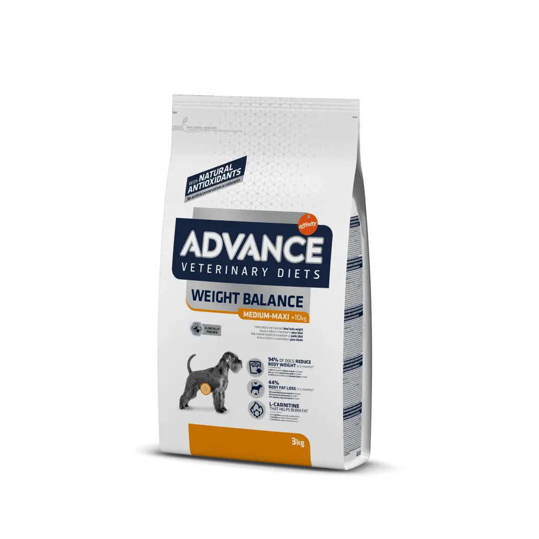 Advance Weight Balance Alimento para Perro Med/Maxi con Sobrepeso - 12kg y 3kg