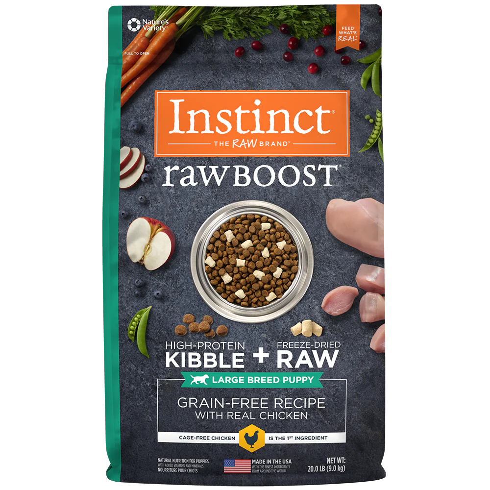 Instinct Raw Boost Cachorros Razas Grandes 9.07 kg - Para Perros