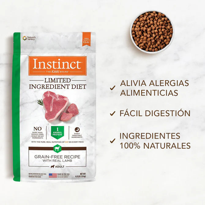 Instinct LID Cordero - Para Perros - 4lb y 20lb