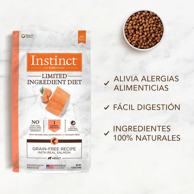 Instinct LID Salmón - Para Perros - 4lb y 20lb