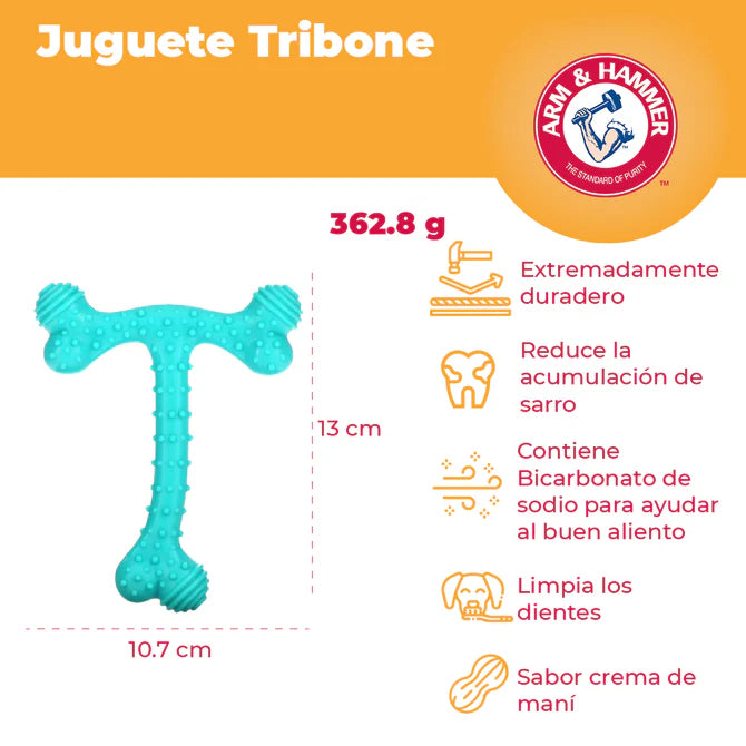 Juguete para Perro en forma de T-Bone - Sabor Mantequilla de Maní 1pz