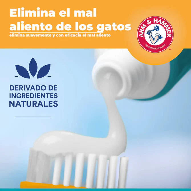 Kit Pasta Dental con Cepillo para Gato - 3pzas