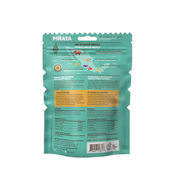 Un dos Treats Baked Biscuits Piñata Galletas Horneadas- Sabor Pescado y Citricos 5.5 oz