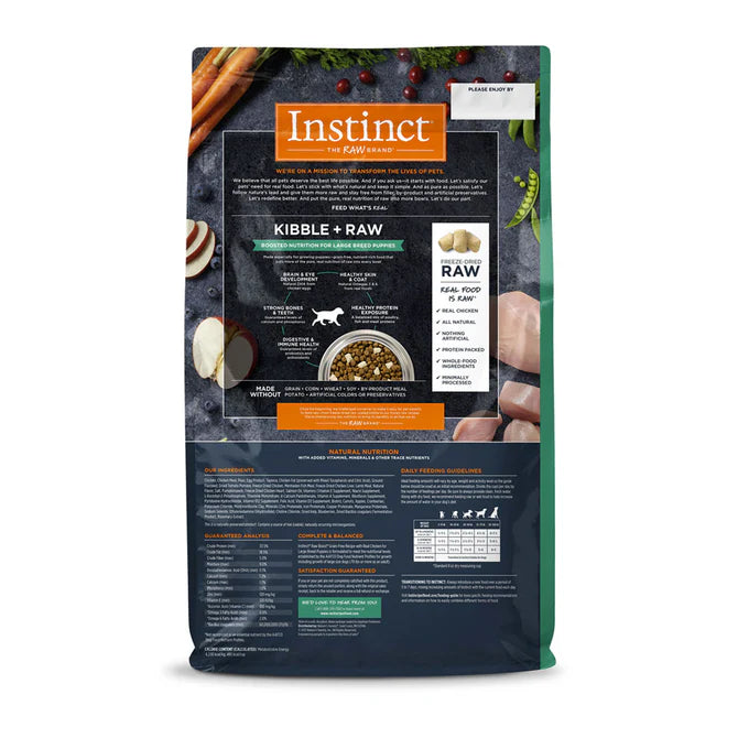 Instinct Raw Boost Cachorros Razas Grandes 9.07 kg - Para Perros