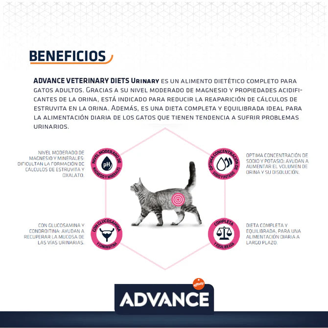 Advance Veterinary Diets Urinary Alimento para Gato con Problemas Urinarios - 3kg y 1.5kg
