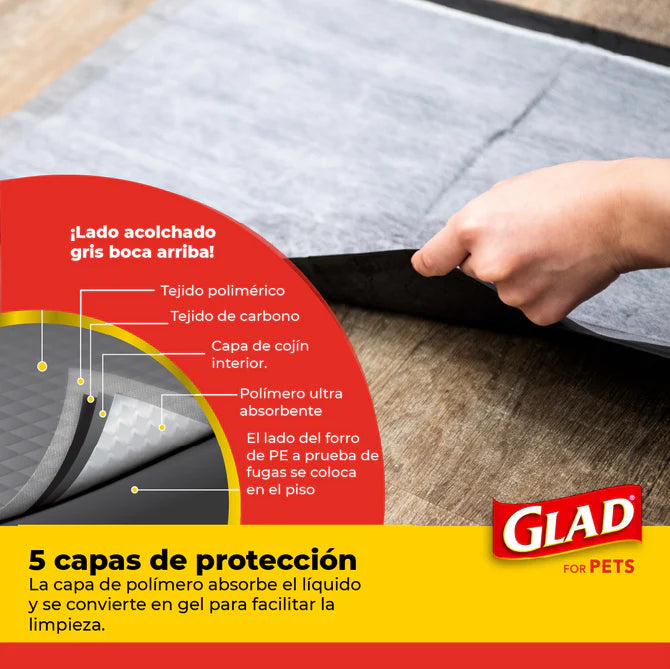 Tapete Entrenador para Perro Glad 5 Capas - 14pz