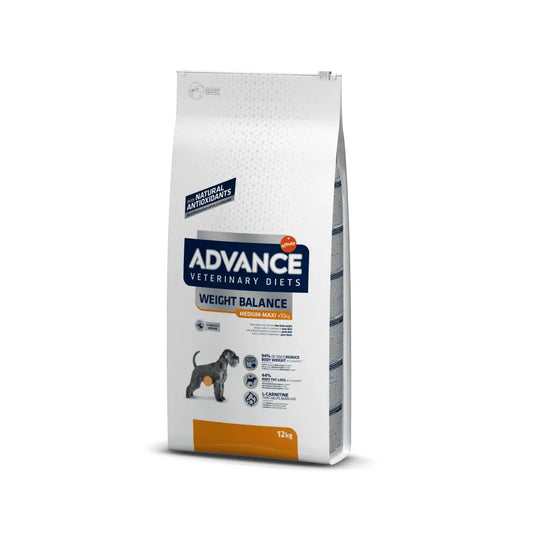 Advance Weight Balance Alimento para Perro Med/Maxi con Sobrepeso - 12kg y 3kg