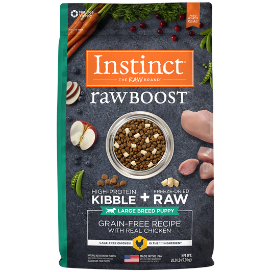 Instinct Raw Boost Cachorros Razas Grandes 9.07 kg - Para Perros