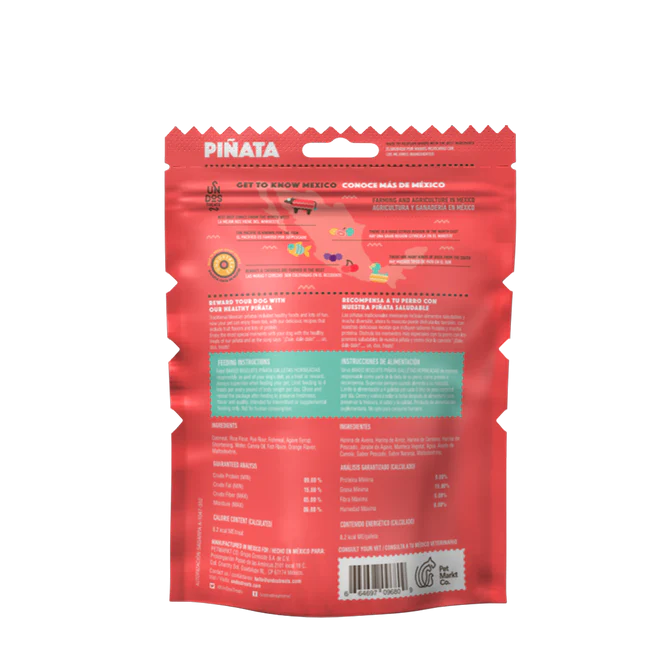 Un dos Treats Baked Biscuits Piñata Galletas Horneadas- Sabor Res y Moras 5.5 oz