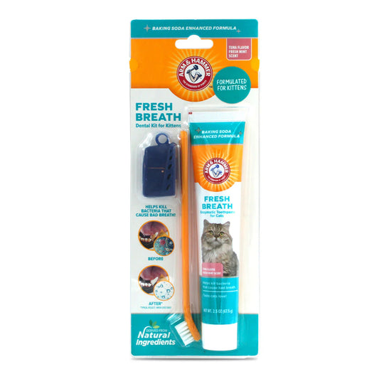 Kit Pasta Dental con Cepillo para Gato - 3pzas