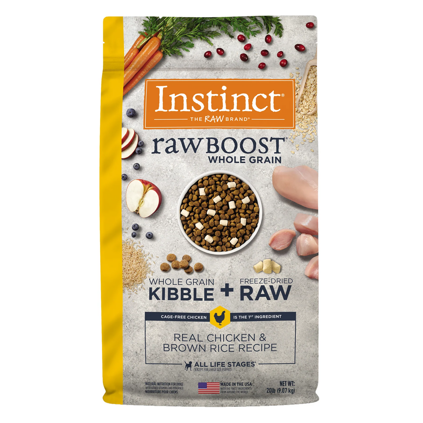 Instinct Raw Boost de Pollo con Granos y Arroz Integral - Para Perros - 9.07kg